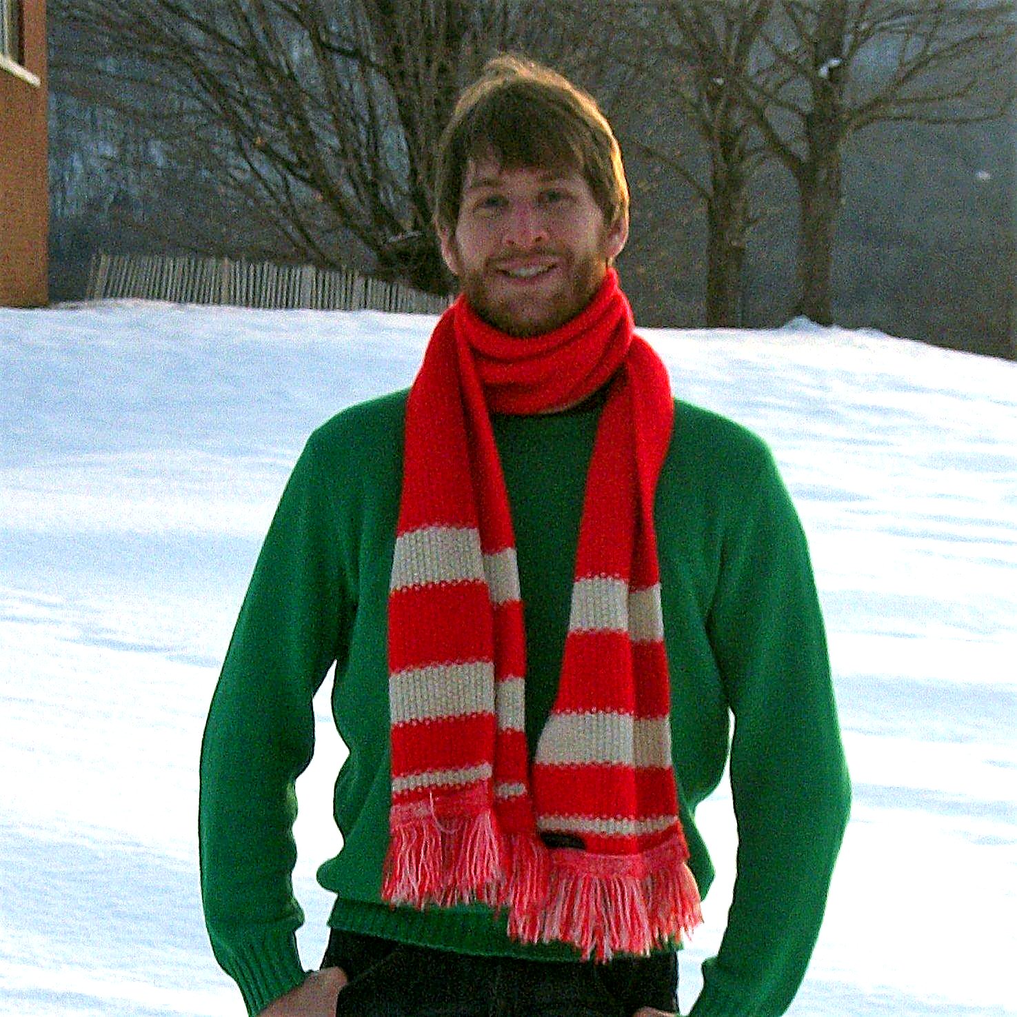 The Mountaineer: Deep Red with White stripes