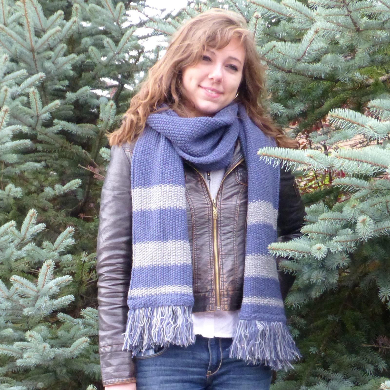 The Original: Heather Blue with Gray stripes